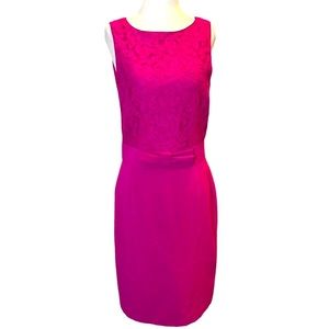 Retro Banana Republic Sleeveless Lace Bow Pink Dress Size 6